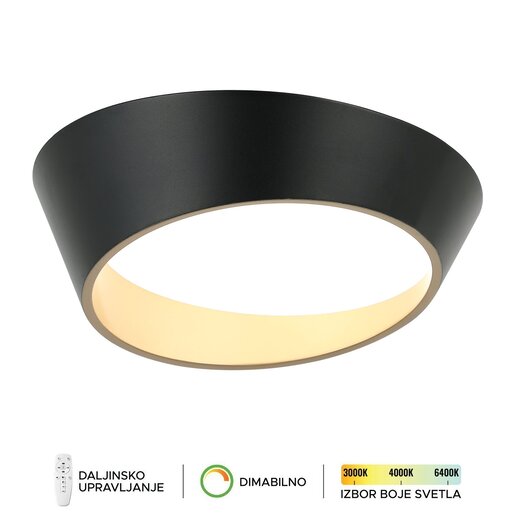 Forma LED plafonska lampa F2098-64C BK+SG