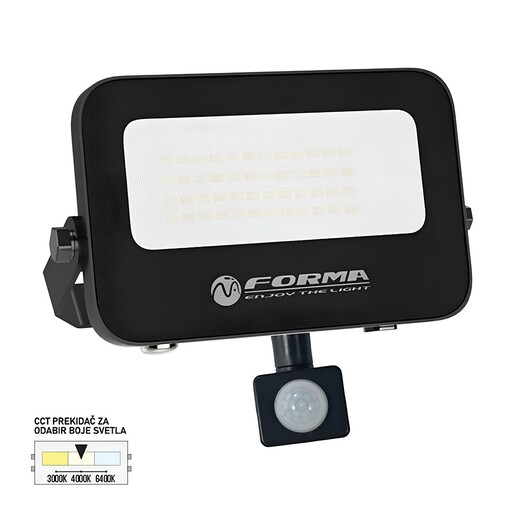 Forma LED reflektor sa senzorom CCT LRH-20S BK