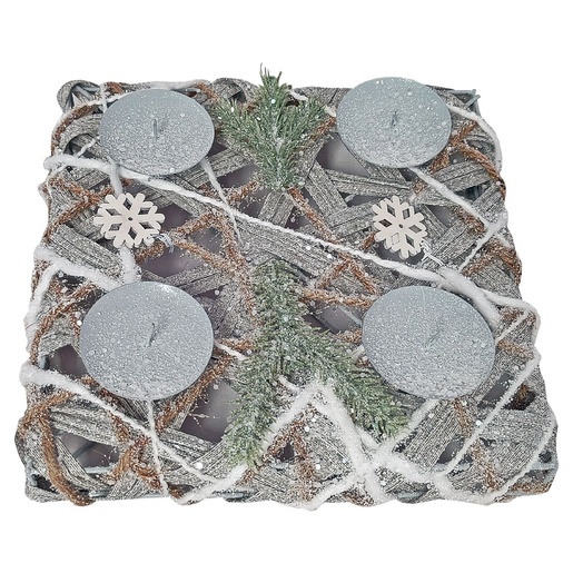 Adventski venac 25*25 cm kvadrat