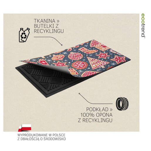 Otirač "print novogodišnji" - MULTY HOME EU5000336