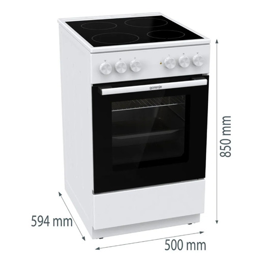 Gorenje Električni šporet sa keramičkom pločom GEC 5A20 WG