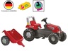 Traktor na pedale junior Rolly Toys sa kid prikolicom crveni