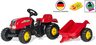 Traktor na pedale sa prikolicom Rolly kid, crvena