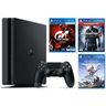 PlayStation 4 1TB F chas. + GT S. + Hor. Zero + Uncharted 4