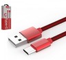 Siyoteam LDNIO Micro USB Cable, 2m, Black - Red