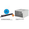 Intellinet 19''Wallmount Cabinet 6U/400mm+8-Output PDU