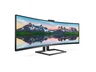 Monitor 48.8 PHILIPS 499P9H/00, 2xQHD, VA, 70Hz, 5ms, Adaptive-Sync, zakrivljeni, HDMI, DP, USB-C