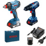 Bosch Professional GDX 180-LI aku udarni odvrtač + GSR 180-LI aku bušilica odvrtač (2x 1.5 Ah, punjač, kofer)