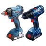 Bosch Professional GDX 180-LI aku udarni odvrtač + GSR 180-LI aku bušilica odvrtač (2x 1.5 Ah, punjač, kofer)