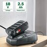 Bosch starter set 2 x akumulator PBA 18V 2,5 Ah + punjač AL 1830 CV