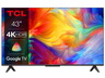 TCL LED TV 43P735, 4K Ultra HD, Smart TV, Android, Google TV, 4K HDR, Chromecast