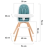 Kinderkraft stolica za hranjenje TIXI Turquoise (KKKTIXITRQ0000)