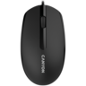 CANYON M-10, Canyon Wired optical mouse with 3 buttons, DPI 1000, with 1.5M USB cable, black, 65*115*40mm, 0.1kg