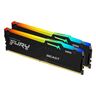 Memorija Kingston 32GB (2x16GB) DDR5 6000MHz, Fury Beast RGB, U-DIMM (KF560C36BBEAK2-32)