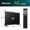 Hisense QLED TV 32" 32A5NQ, Full HD, VIDAA OS Smart TV, Quantum Dot Colour, Dolby Atmos, HDR10/HLG, AI Sports Mode, USB Type-C