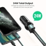 Ugreen FAST 2 USB 4.8A ED018, Crni Auto Punjač