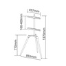 Holmios 60009, 45-65, Do 32Kg,  Podni TV Nosač