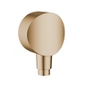 Hansgrohe FixFit Round Brushed Bronze priključak za crevo ručnog tuša sa nepovratnim ventilom i sintetičkim priključnim uglom 26453140