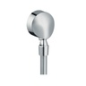 Hansgrohe FixFit Round Chrome priključak za creva sa kupastim ili cilindričnim navojem sa obe strane sa zglobnim priključkom i sa nepovratnim ventilom 27505000