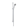 Hansgrohe Crometta 85 Chrome tuš set: ručni tuš sa 1 mlazom, Metaflex C 1600 crevo za tuš i usponska šipka sa kliznim držačem 27651000