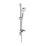 Hansgrohe Crometta 100 Chrome tuš set: ručni tuš sa 2 mlaza, Isiflex 1600 crevo za tuš i usponska šipka sa kliznim držačem i policom 26553400