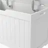 KINDER HOME Komoda i drvena klupa za odlaganje dečijih igračaka i knjiga bela JVTR-3086