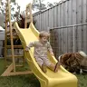 KINDER HOME Dečija drvena penjalica sa toboganom C440