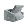KINDER HOME Plišana dečija sofa-krevet 2u1 siva 15047