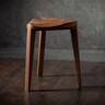 Meda furniture Drvena hoklica Brest sa izdubljenim sedištem XL