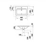 Jika Cubito Pure White umivaonik (lavabo) 550x410x20 ugradni sa rupom za bateriju i sa prelivom 8.1742.2.000.104.1