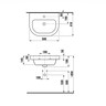 Jika Deep White umivaonik (lavabo) 54x41x0,6 konzolni sa rupom za bateriju i sa prelivom 8.1261.1.000.104.1