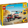 LEGO Kamion s ravnom platformom i helikopterom 31146
