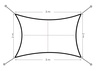 MultiGarden Pravougaono solarno jedro 2x3m Gray Multigarden 19193G GRAY