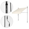 MultiGarden Tenda za terasu i balkon sa podešavanjem visine 2x1.2m Beige Multigarden AW-016 2X1.2 B
