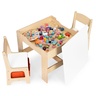 Eco Toys Dečiji set sto i 2 stolice sa tablom za pisanje Wood ECOTOYS ZKC-1C