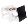 Eco Toys Dečiji set sto i 2 stolice sa tablom za pisanje White ECOTOYS ZKC-1A