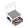 Eco Toys Dečiji set sto i 2 stolice sa tablom za pisanje White ECOTOYS ZKC-1A