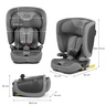 KINDERKRAFT AUTOSEDISTE FIX2GO I-SIZE 76-150CM GREY KCFI2GO0GRY0000
