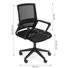 ModernHome Kancelarijska stolica sa anatomski oblikovanim naslonom Black ModernHome OF-2220