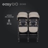 Eurocart easy go echo savana beige kolica za blizance W/EA/ECHO/SB