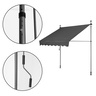 MultiGarden Tenda za terasu i balkon sa podešavanjem visine Gray Multigarden AW-016 GREY