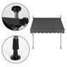 MultiGarden Tenda za terasu i balkon sa podešavanjem visine Gray Multigarden AW-016 GREY