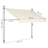 MultiGarden Tenda za terasu i balkon sa podešavanjem visine 3x1.2m Beige Multigarden AW-016 3X1.2 BE