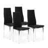 ModernHome Trepezarijske stolice set 4 kom Tami eko koža Black DC855-C-4 BLACK