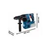 BOSCH Professional akumulatorski pneumatski čekić GBH 18V-28 CF, 2x8.0Ah ProCORE18V akumulator, punjač GAL1880 CV, L-Boxx 238 kofer 0611921002