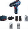 BOSCH GSB 12V-30 akumulatorska bušilica-odvijač + 39 delni set pribora (2 x 2,0 Ah)
