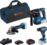 BOSCH Professional set od 3 alata GSR 18V-45 + GBH 18V-22 + GWS 18V-8 + GBA 2.0 Ah + GBA 4.0 Ah + GAL 18V-40 + torba 0615A50061