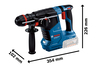 BOSCH Professional akumulatorski bušaći čekić GBH 187-LI (2x GBA 5,0 Ah + kofer)