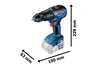 BOSCH Professional GSB 18V-50 akumulatorska udarna bušilica, solo alat