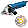 BOSCH Professional ugaona brusilica GWS 1400 + dijamantna rezna ploča 0615990N1V